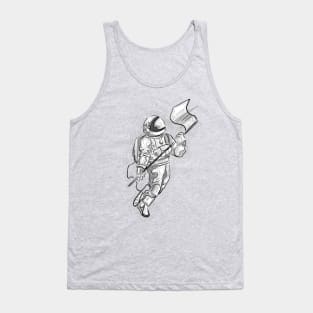 Austronaut ink vector illustration Tank Top